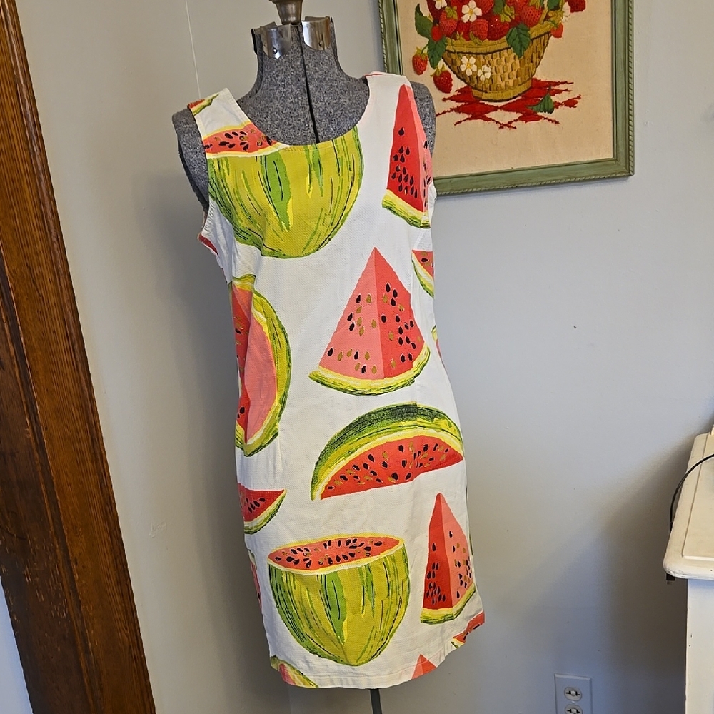 Cotton Watermelon Line Two Sleeveless Dress